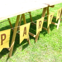 Bunting di carta paglia