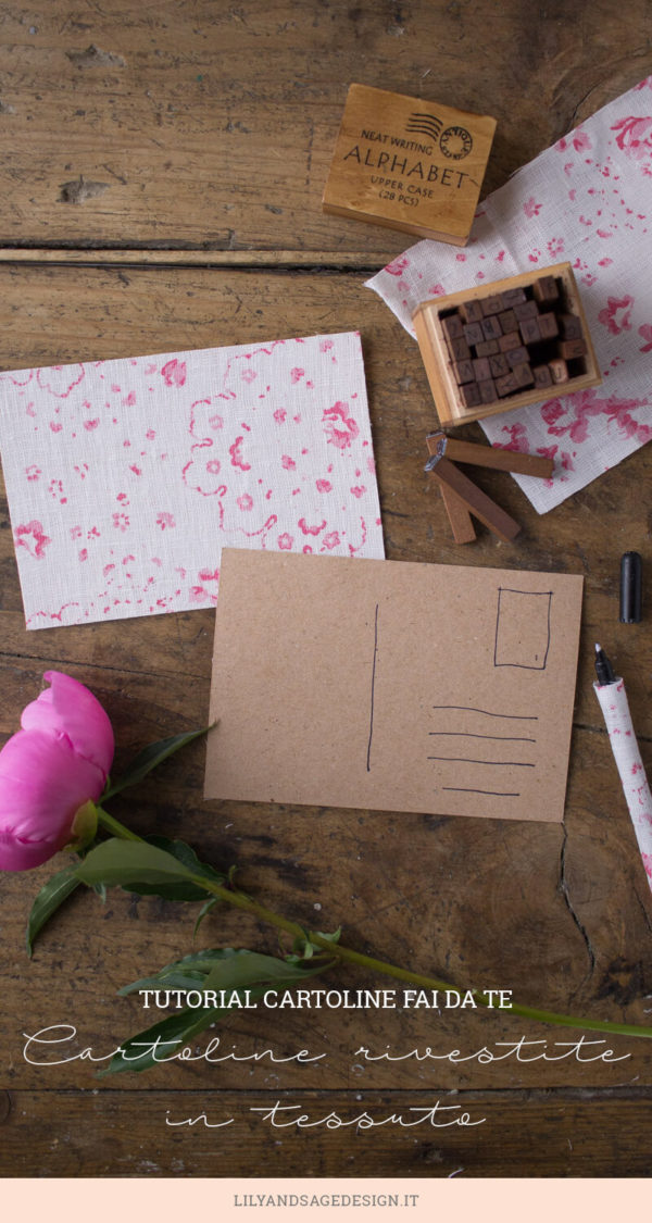 Cartoline fai da te - Cartoline rivestite in tessuto Cabbages&Roses - Lily&Sage Design