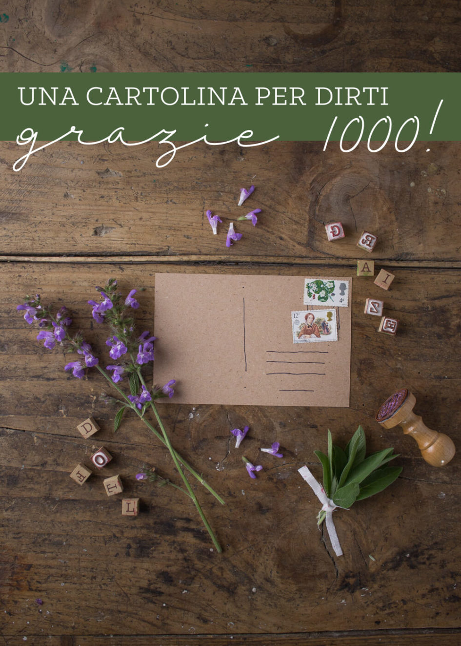 Una cartolina per dirti grazie 1000 - Lily&Sage Design